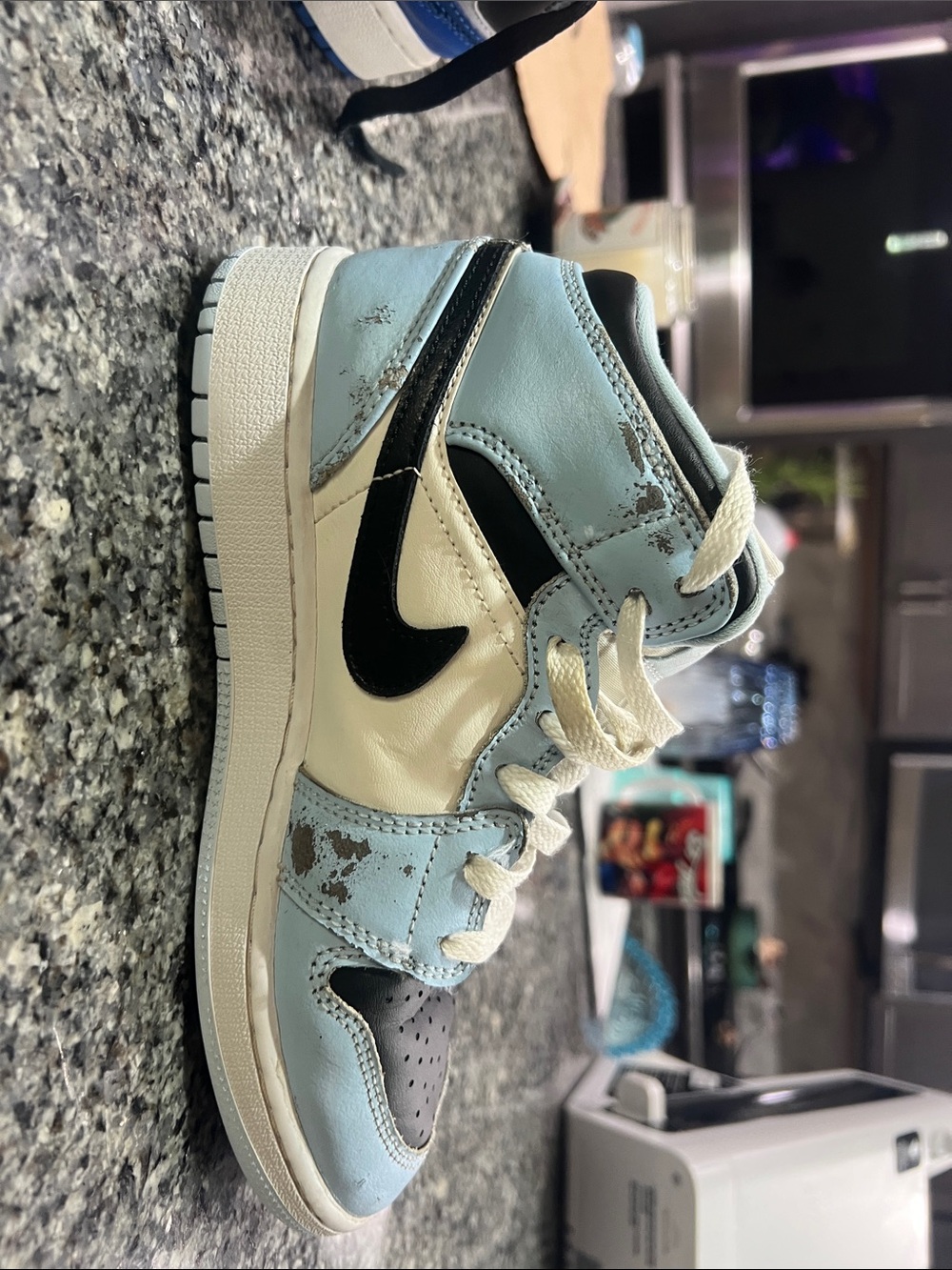 Nike Kids Light Blue & Black High-Top Sneaker